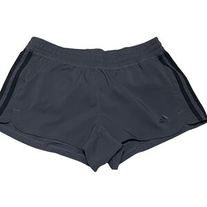 Women's Adidas Gray Athletic Shorts with Black Stripes L